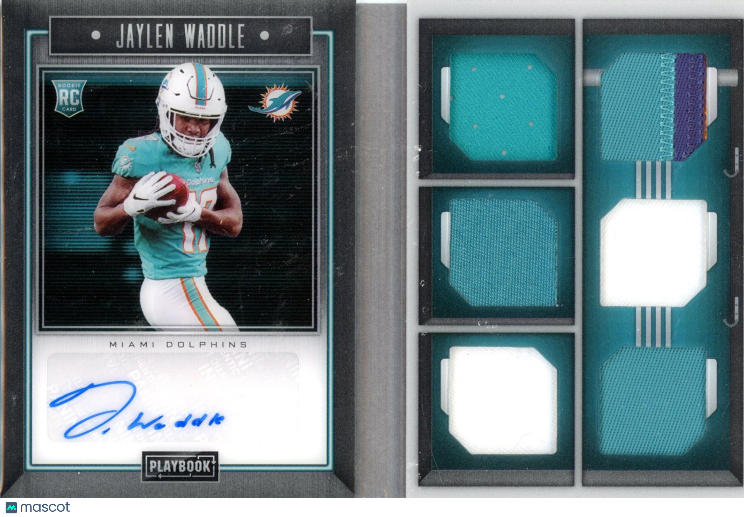 2021 Panini Playbook Rookie Signature Locker Jaylen Waddle 14/99 RC Memorabilia