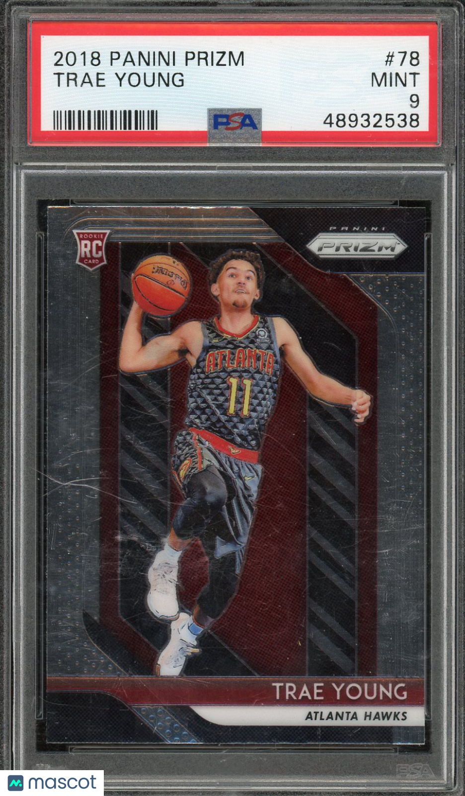2018 Panini Prizm Trae Young Rookie #78 PSA 9 Atlanta Hawks