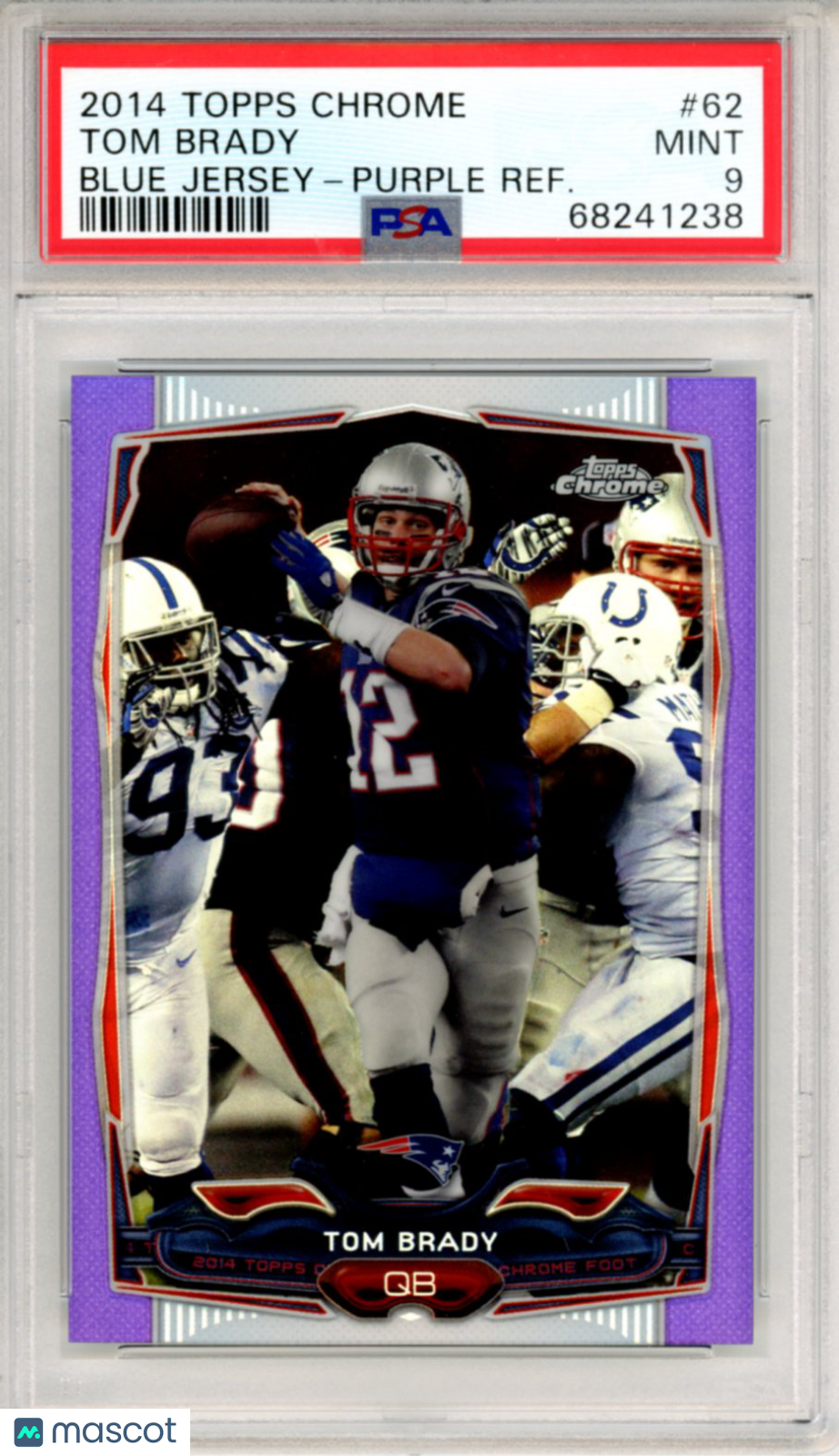 2014 Topps Chrome Tom Brady Purple Refractor #62 PSA 9