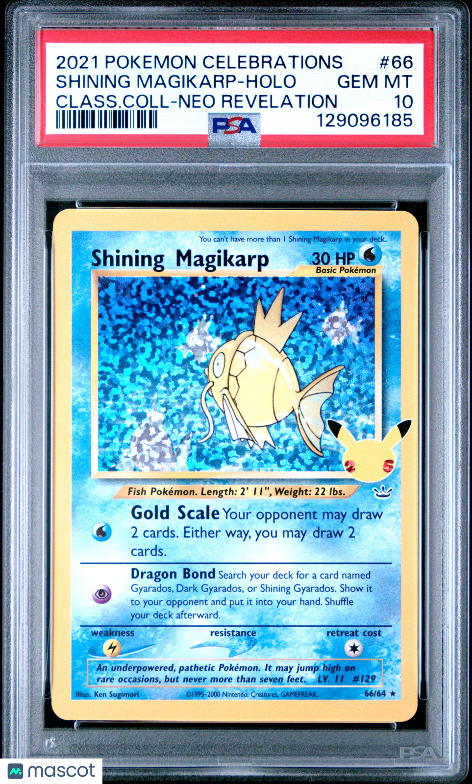 2021 Pokemon Celebrations Classic Collection Shining Magikarp #66 PSA 10 GEM - Graded TCG/CCG