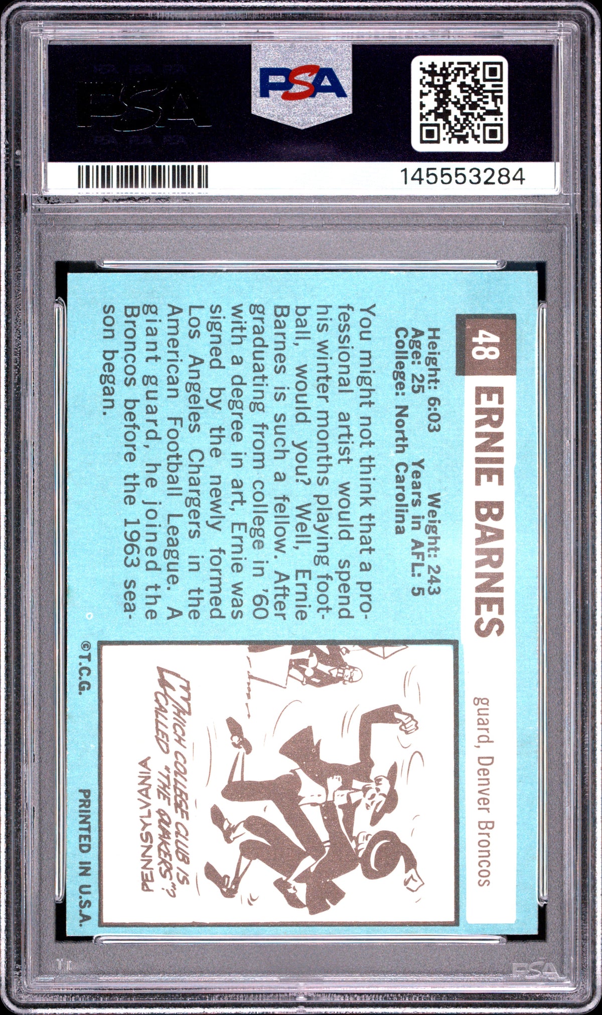 1964 Topps Ernie Barnes #48 PSA 7