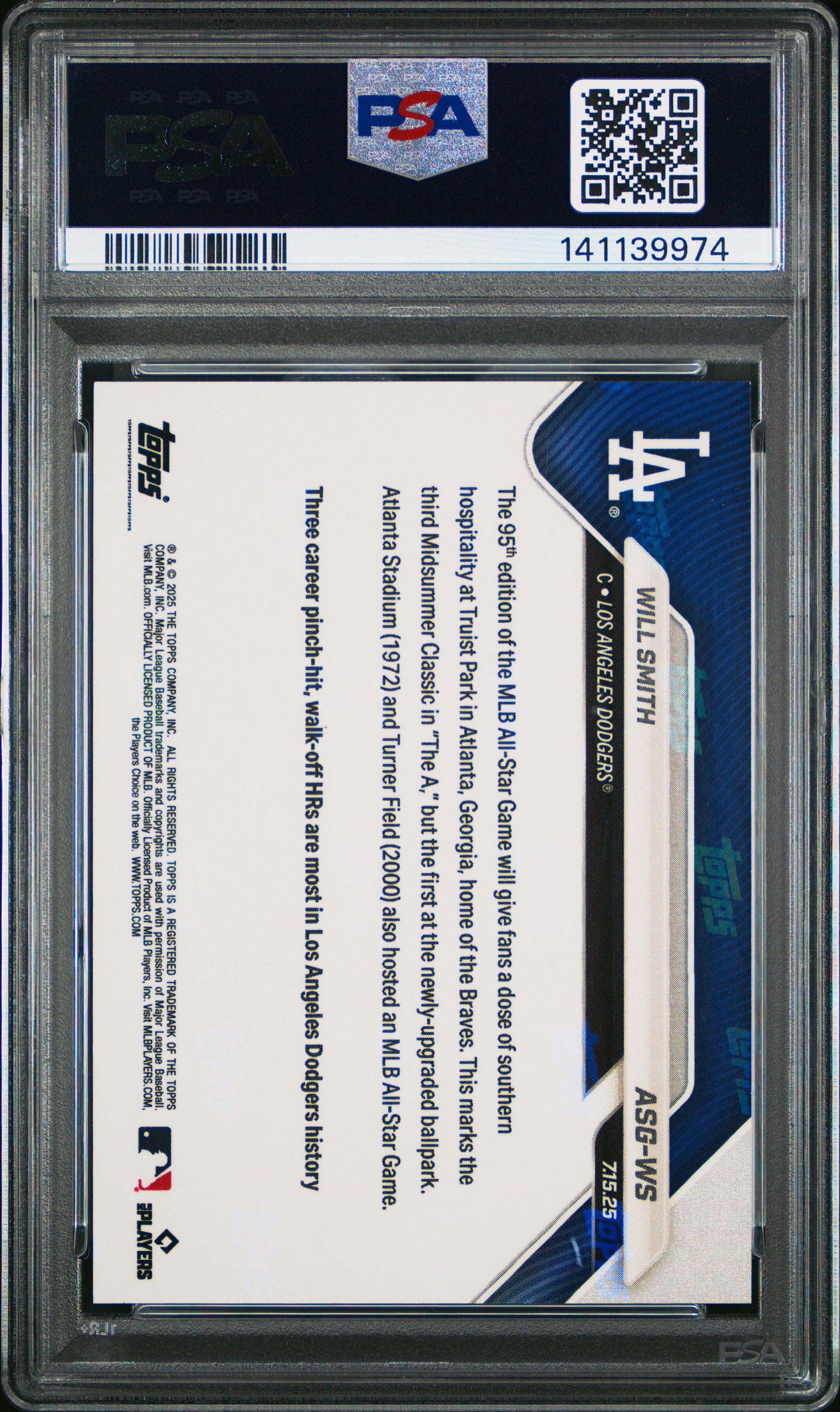 2025 Topps Now All-Star Game Will Smith Gold Foil 20/50 #WS PSA 10