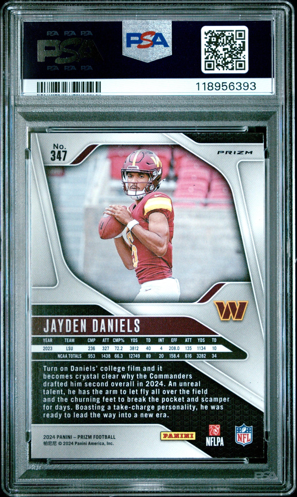 2024 Panini Prizm Jayden Daniels Disco #347 PSA 10
