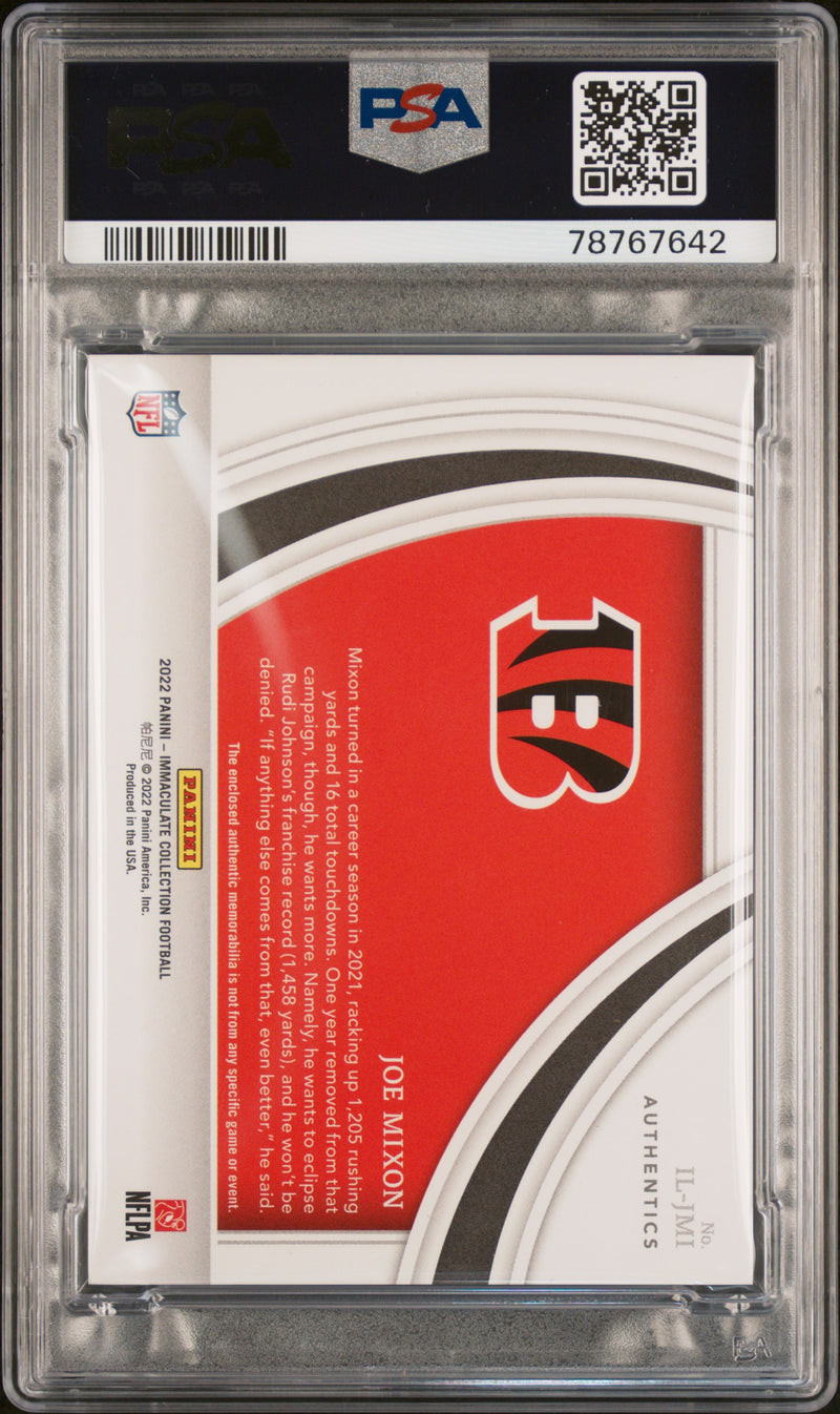 2022 Panini Immaculate Collection Immaculate Patches Joe Mixon