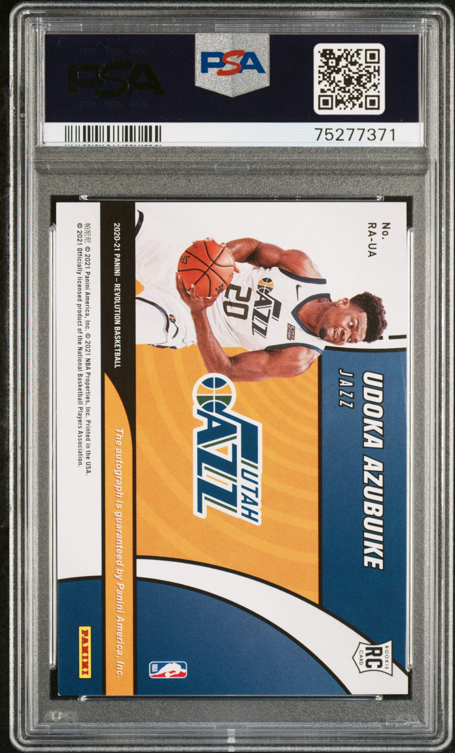 2020 Panini Revolution Rookie Autographs Udoka Azubuike #RAUA PSA 9