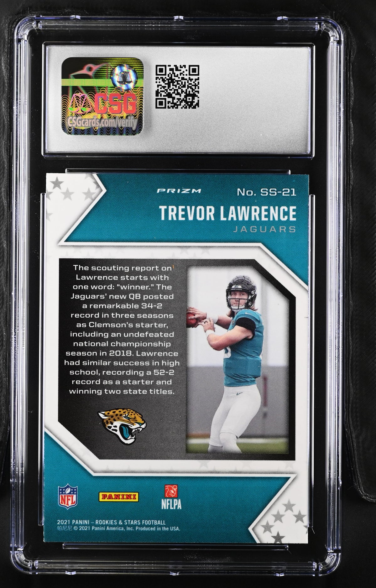 2021 Panini Rookies & Stars Trevor Lawrence Red Circles Rookie CGC 10 GEM MINT