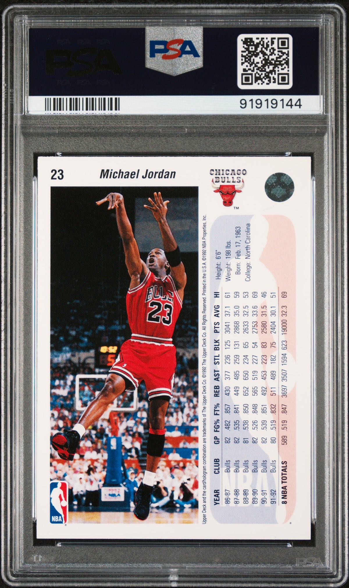 1992 Upper Deck Michael Jordan #23 PSA 10 GEM MINT Chicago Bulls