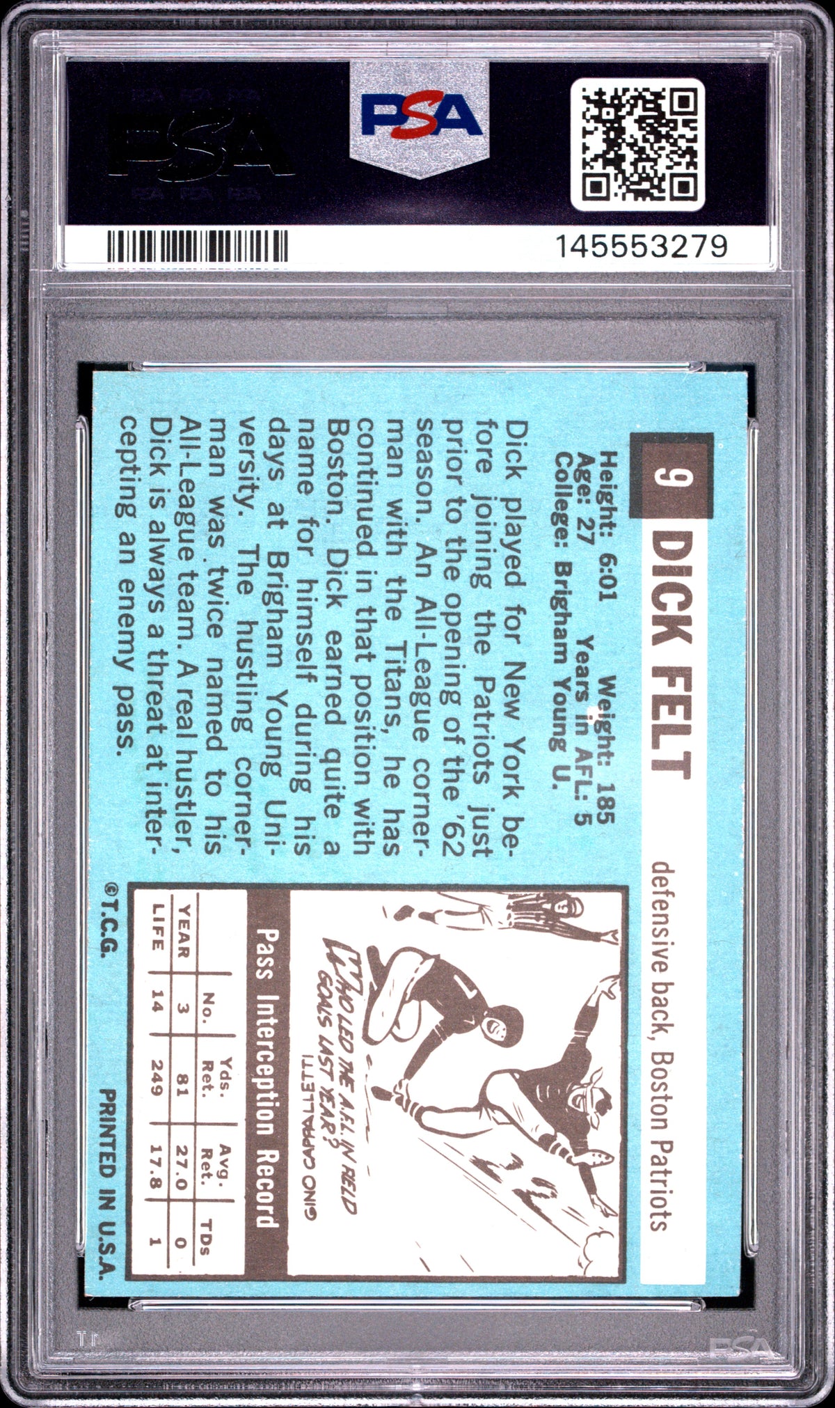 1964 Topps Dick Felt #9 PSA 6