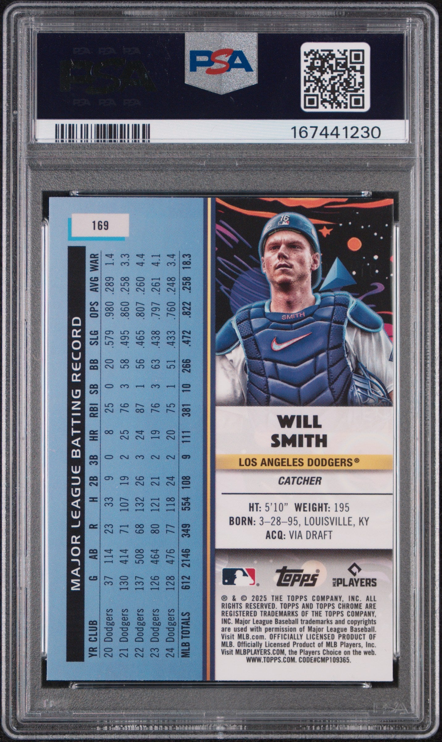 2025 Topps Cosmic Chrome Will Smith Aqua Equinox 156/198 #169 PSA 9