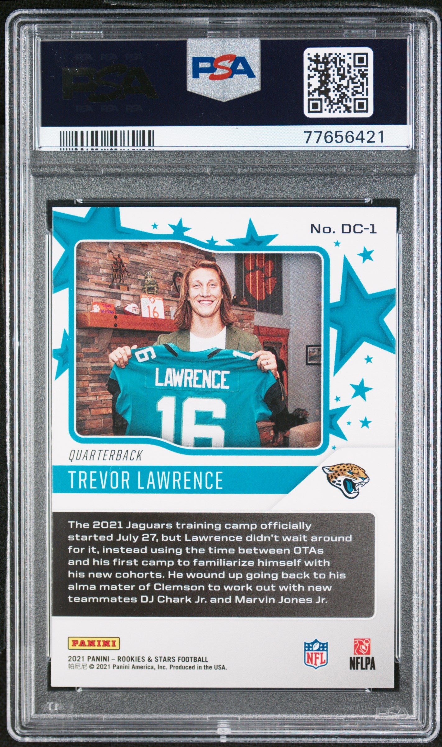 2021 Panini Rookies & Stars Draft Class Trevor Lawrence #DC-1 PSA 10