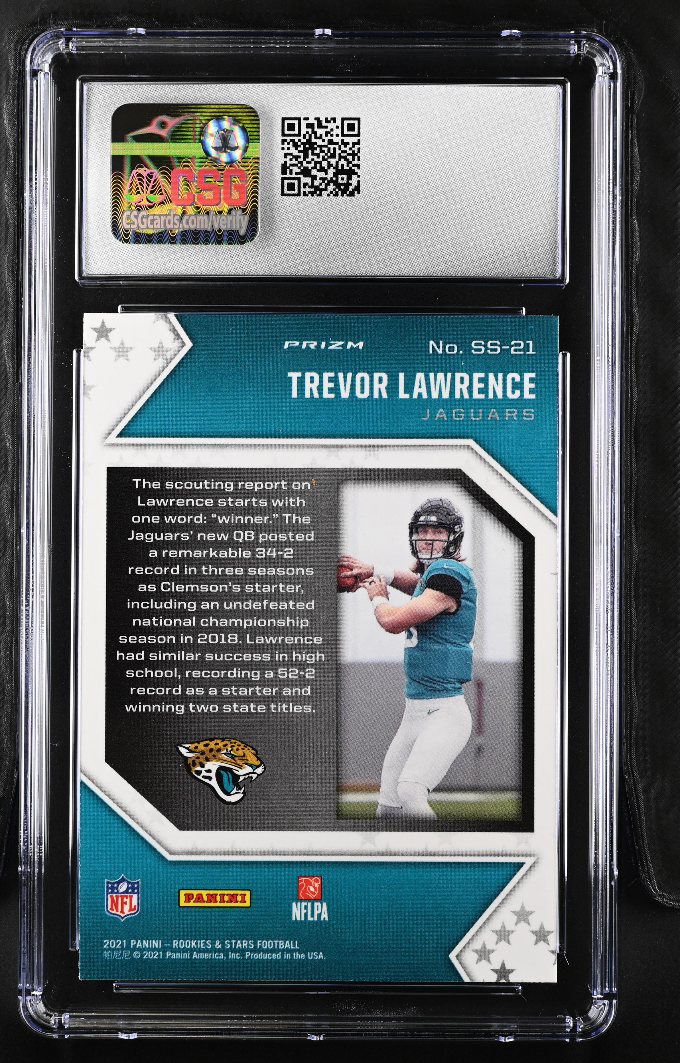 2021 Panini Rookies & Stars Trevor Lawrence Red Circles Rookie CGC 10 GEM MINT