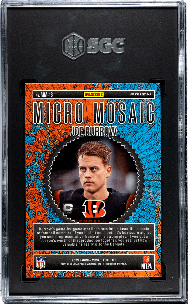2023 Panini Mosaic Joe Burrow Micro #MM-13 SGC 10 GEM MINT Cincinnati Bengals