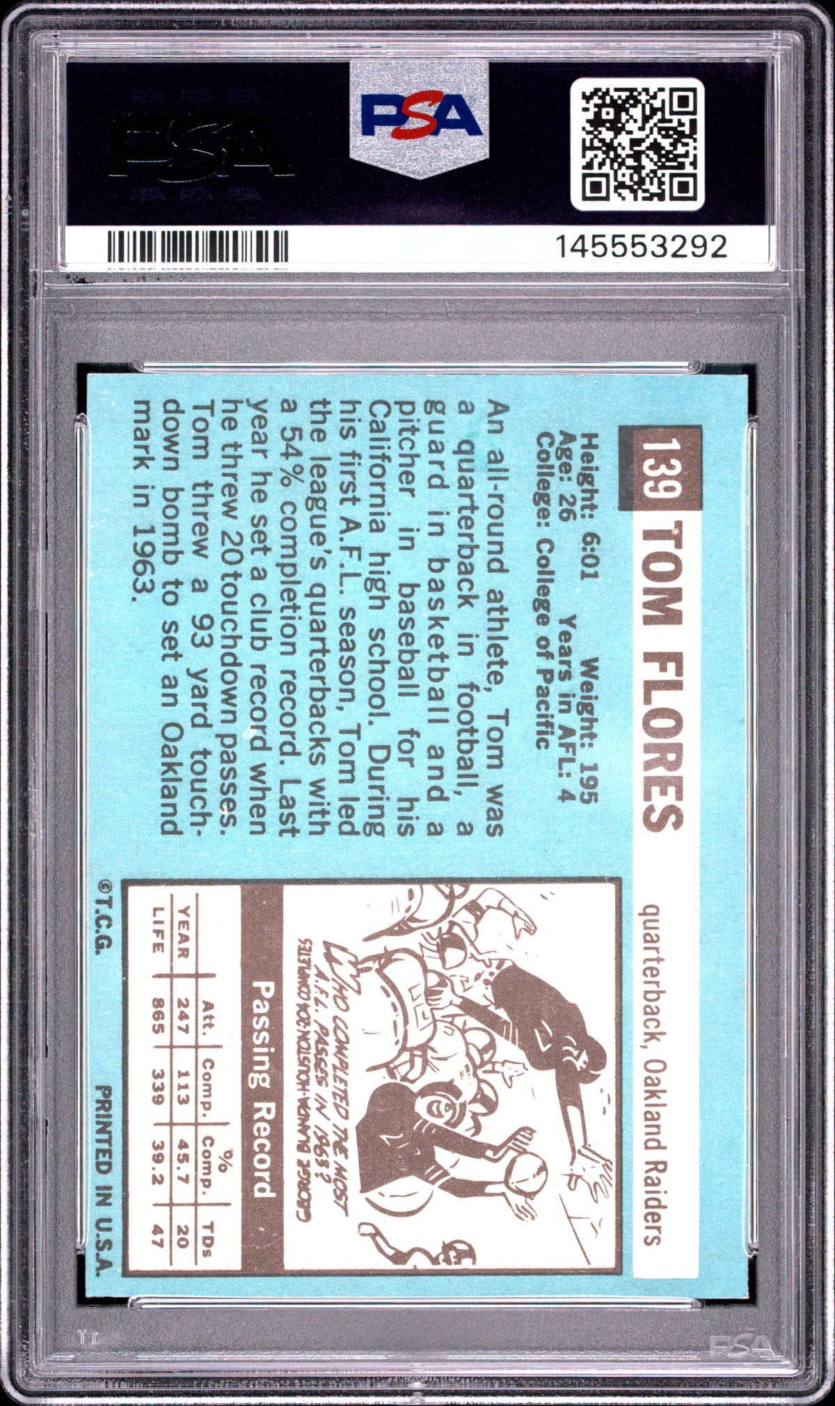 1964 Topps Tom Flores #139 PSA 6