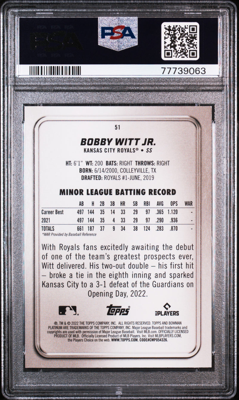 2022 Bowman Platinum Bobby Witt JR.