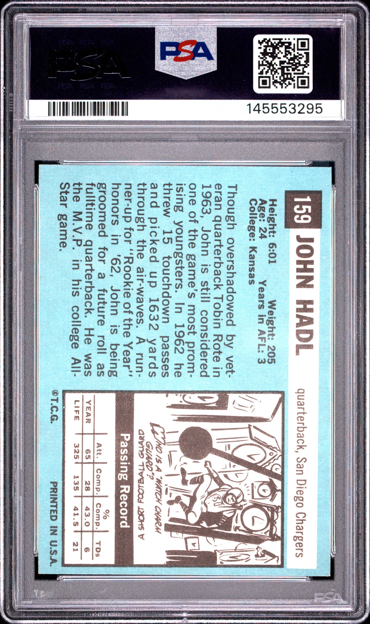 1964 Topps John Hadl #159 PSA 5