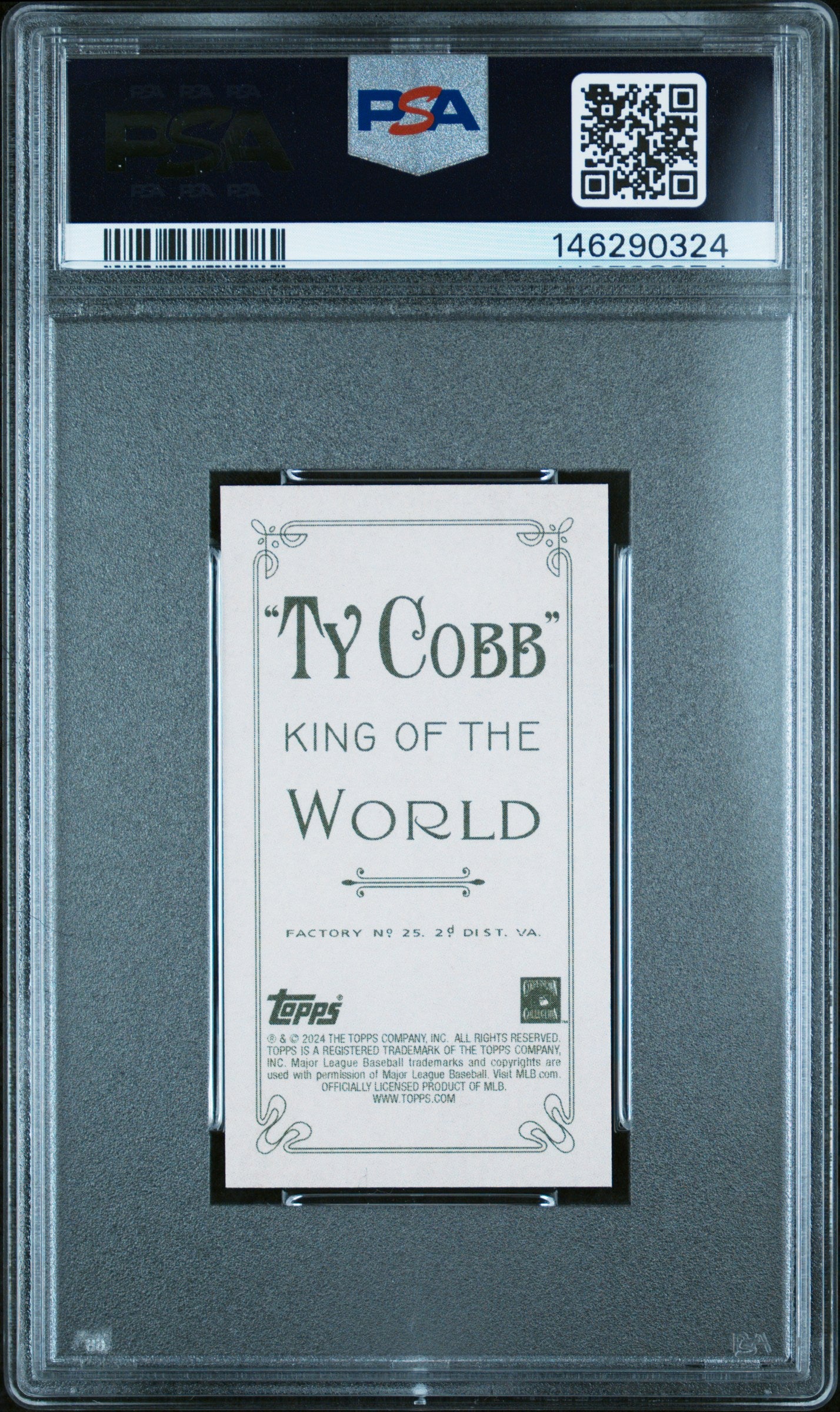 2024 Topps 206 Whitey Ford Ty Cobb 1/1 PSA 9 MINT New York Yankees