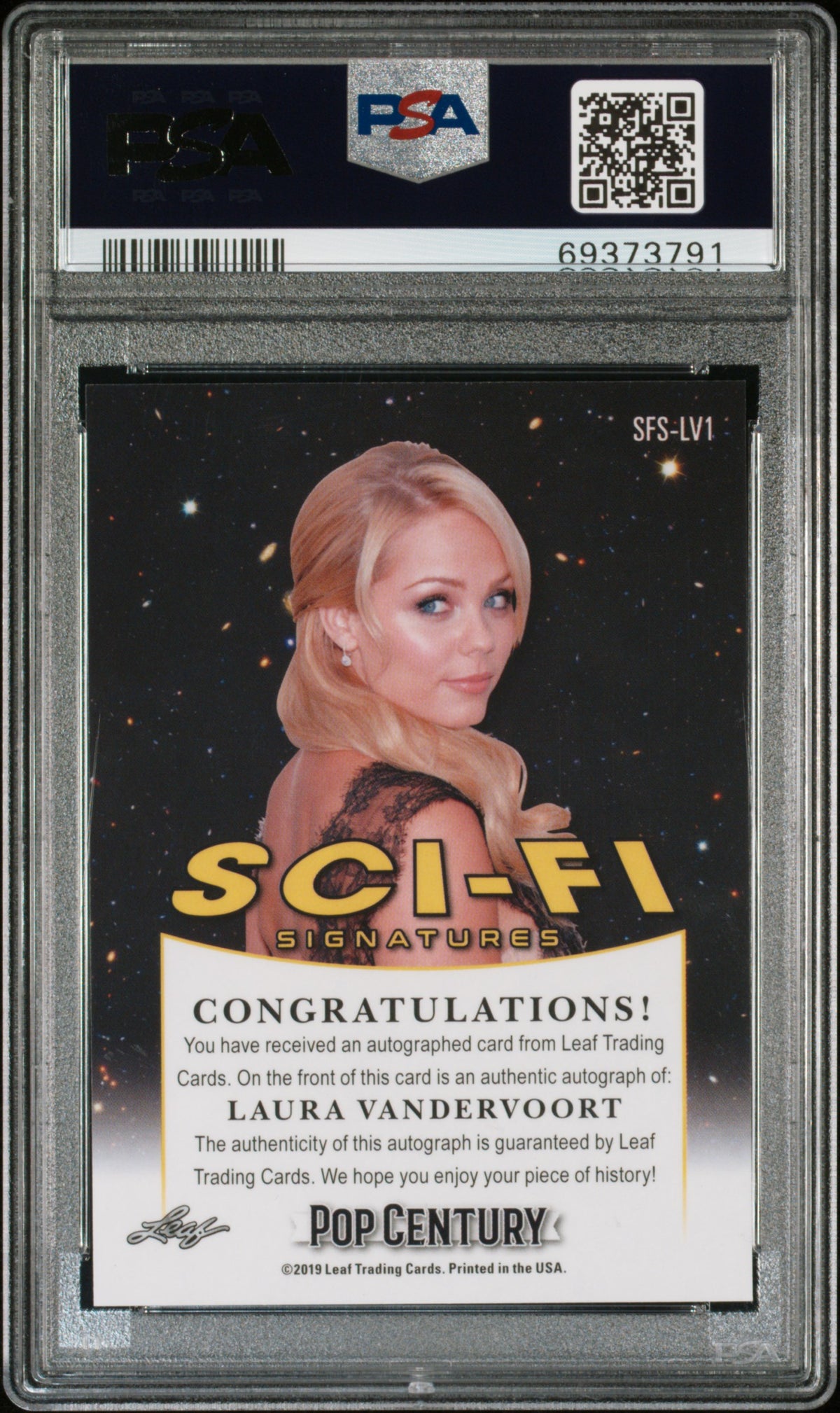 2019 Leaf Metal Pop Century Sci-Fi Signatures Laura Vandervoort #LV1 PSA 10