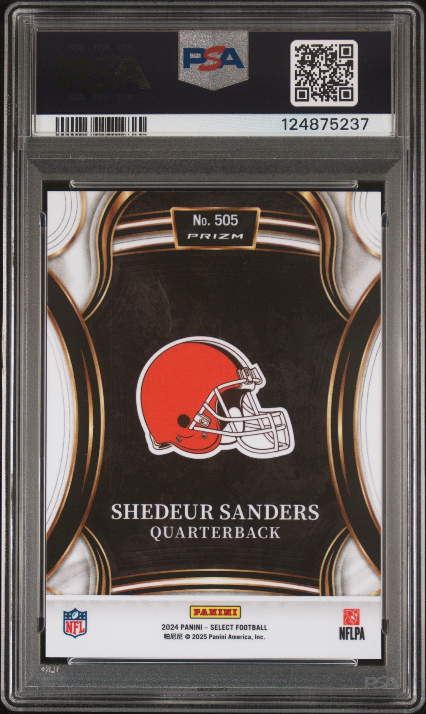 2024 Panini Select Shedeur Sanders Rookie #505 PSA 10 GEM MINT Cleveland Browns
