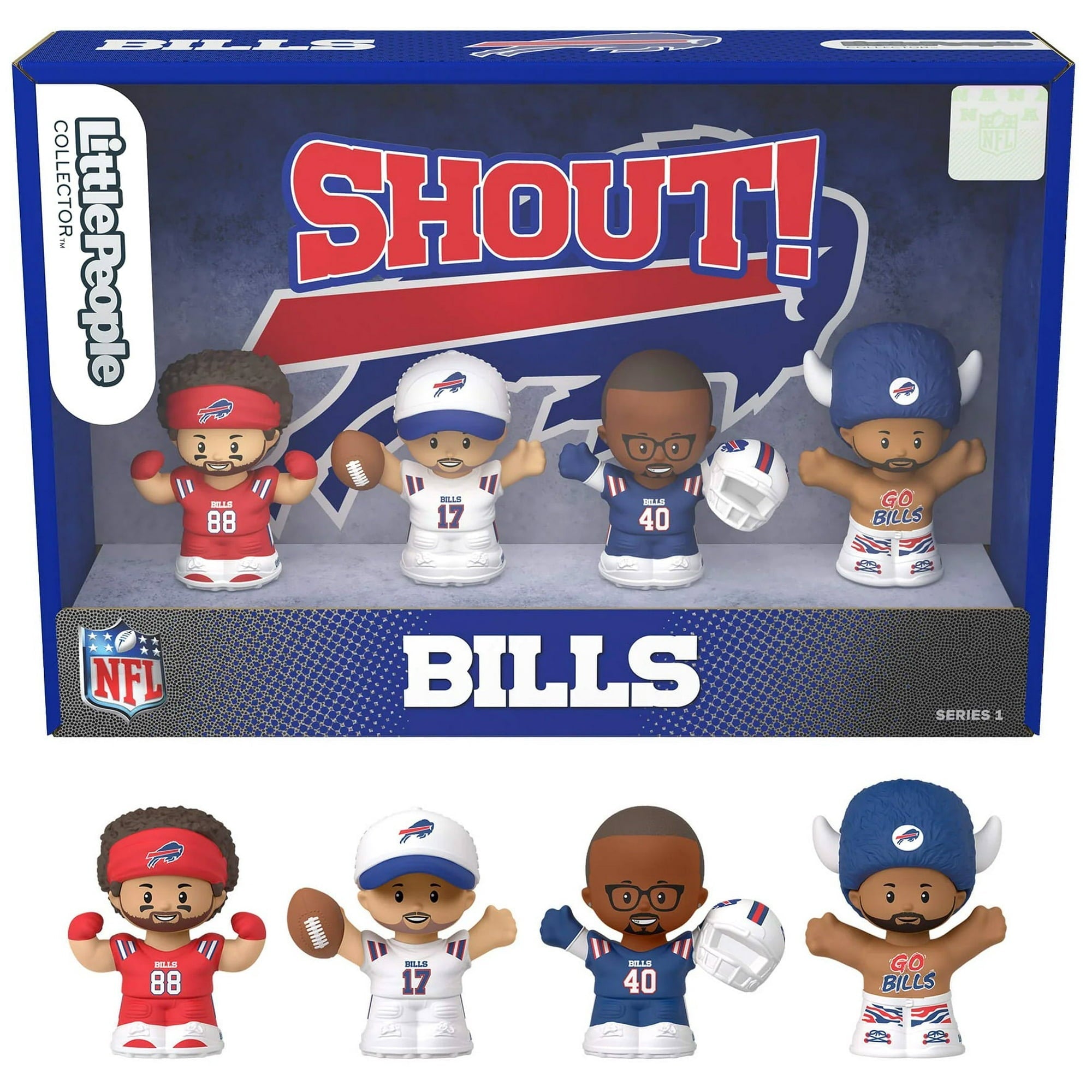 Buffalo Bills Fisher-Price Little People 4-Pack NFL Figures Collector Set - NFL Little People