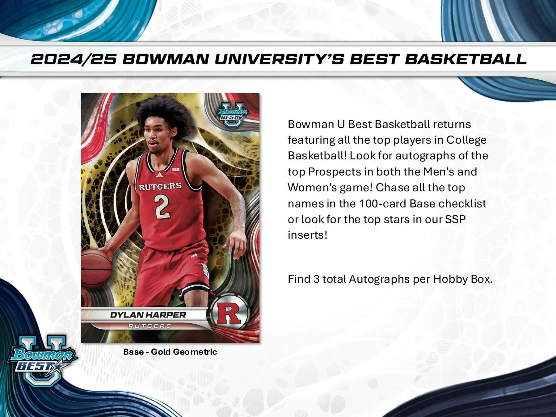 2024/25 Bowman University Best Basketball Hobby Box (4 Autos) Cooper Flagg / Boogie Fland