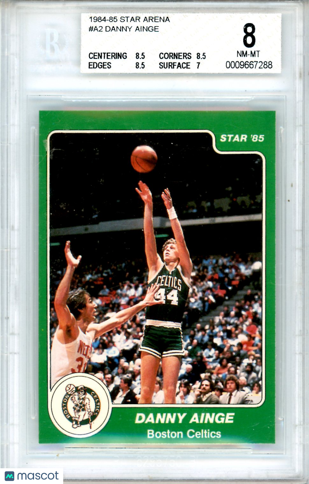 1984-85 Star Arena #A2 Danny Ainge BGS 8 NM-MT