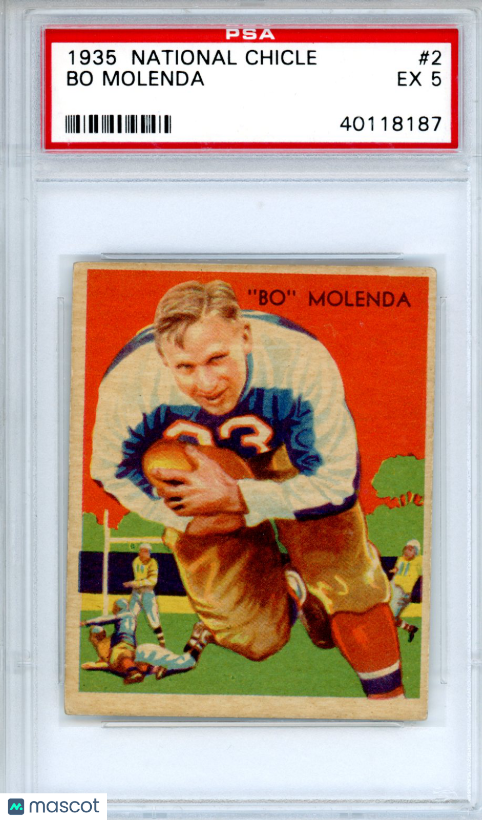 1935 National Chicle Bo Molenda #2 PSA 5