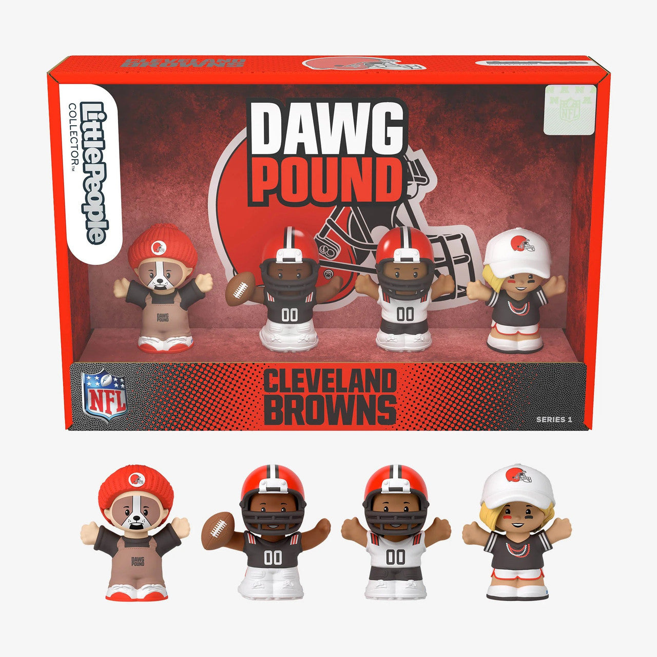 Cleveland Browns Fisher-Price Little People 4-Pack NFL Figures Collector Set - NFL Little People