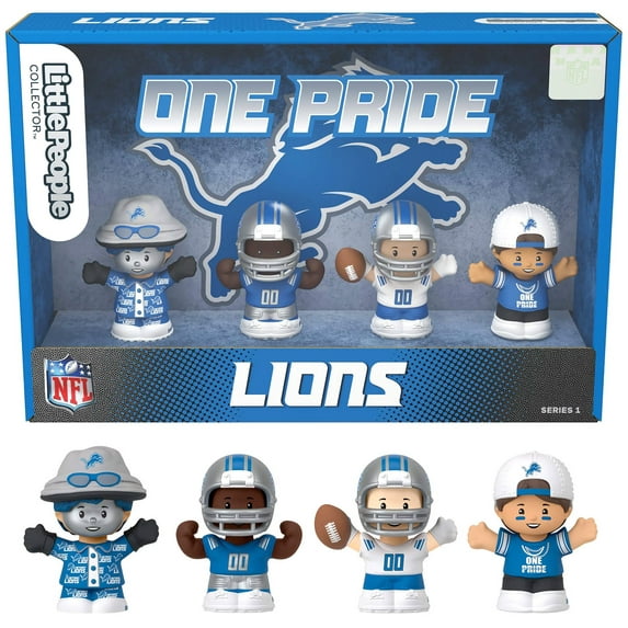 Detroit Lions Fisher-Price Little People 4-Pack NFL Figures Collector Set - NFL Little People