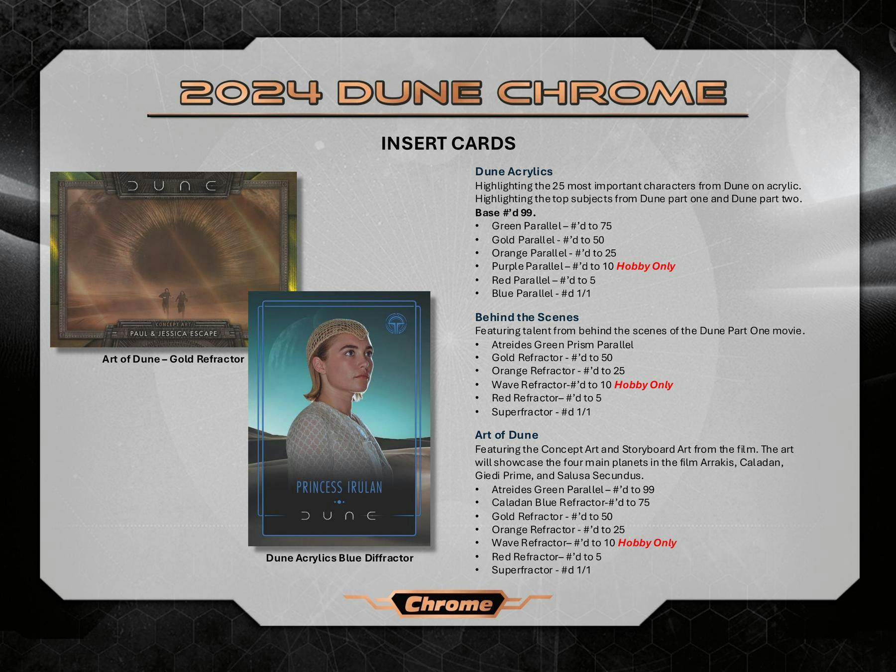 Dune Chrome 7-Pack Blaster Box (Topps 2024) - Trading Cards