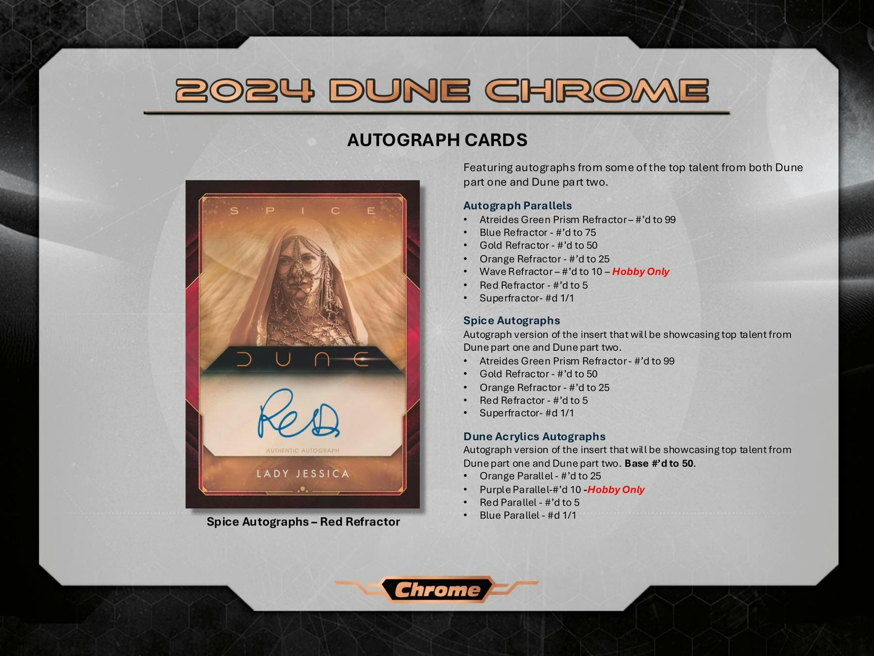Dune Chrome 7-Pack Blaster Box (Topps 2024) - Trading Cards