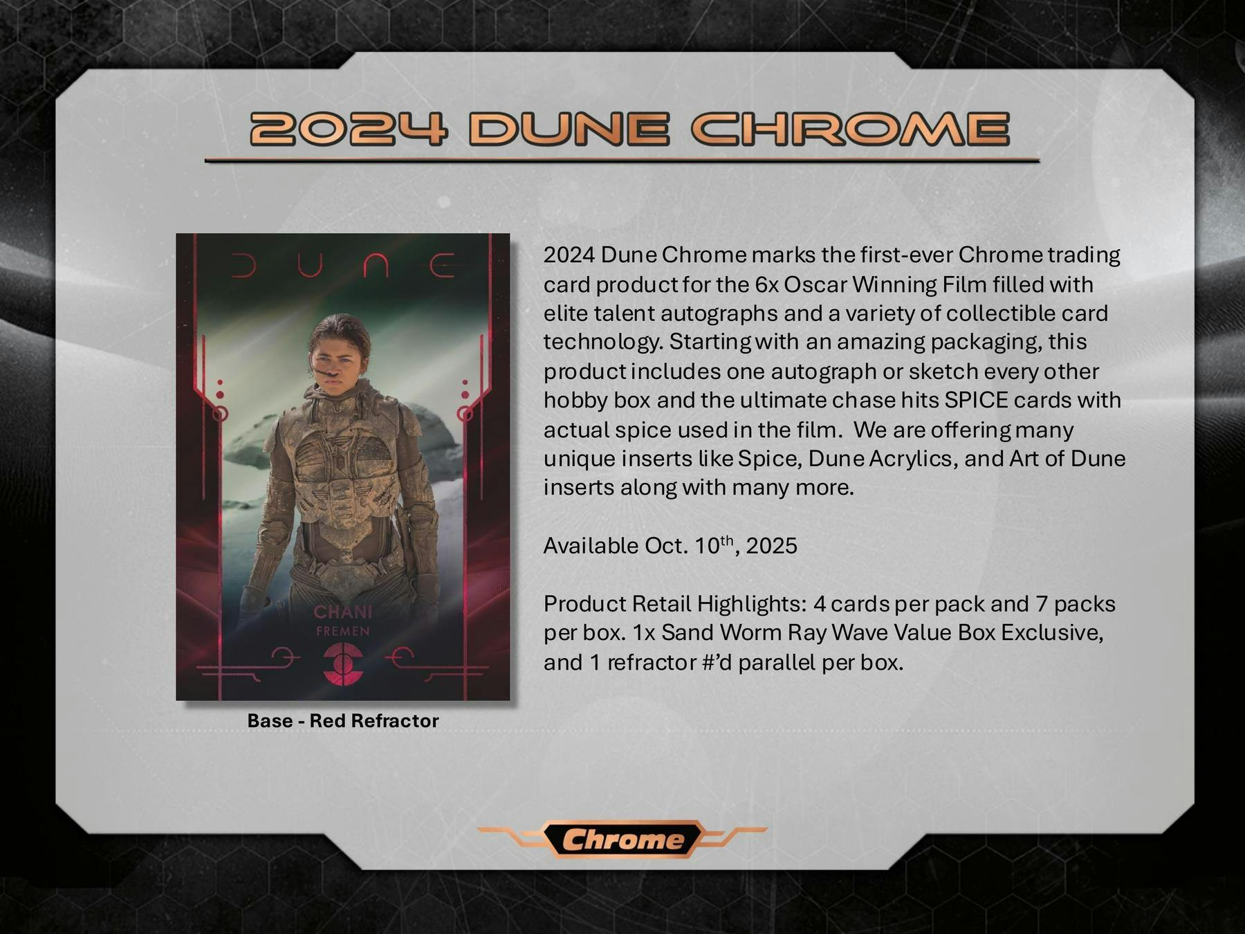 Dune Chrome 7-Pack Blaster Box (Topps 2024) - Trading Cards