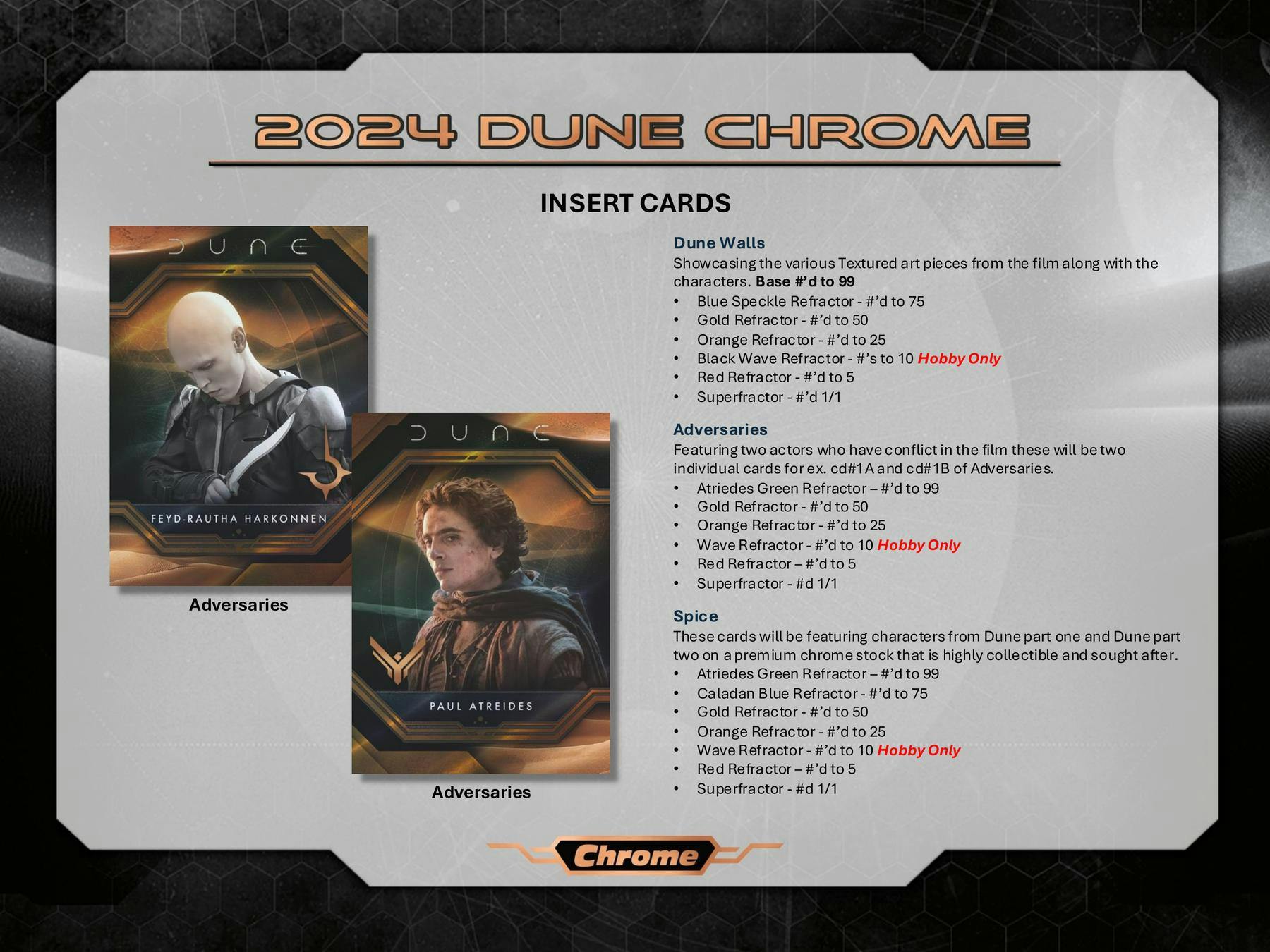 Dune Chrome 7-Pack Blaster Box (Topps 2024) - Trading Cards
