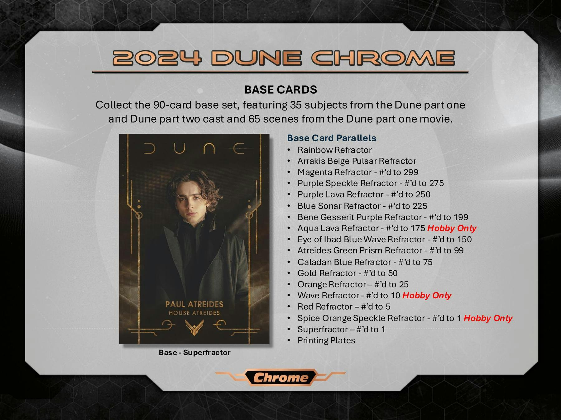 Dune Chrome Hobby Box (Topps 2024) - Trading Cards