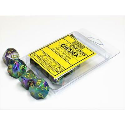 Festive Rio w/yellow d10 Dice (10 dice) CHX27249 - Dice Sets & Games
