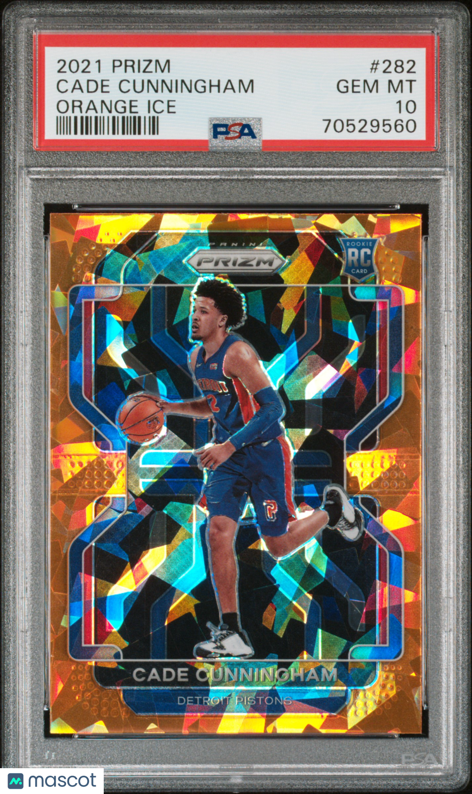 Cade Cunningham, 2021 newest Donruss #221, Holo Orange Laser, GEM MT, Rookie PSA 10