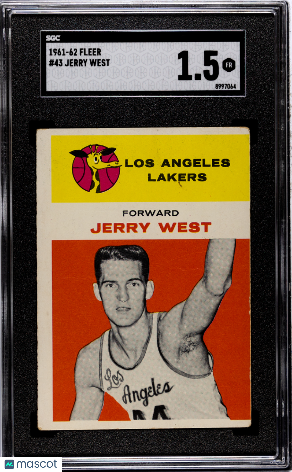 1961 Fleer Jerry West #43 SGC 1.5 Los Angeles Lakers
