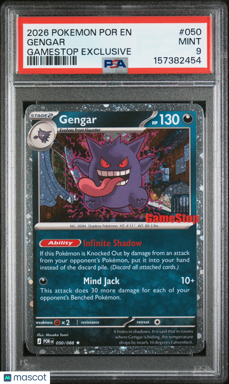 2026 Pokemon Perfect Order Gengar #050 Gamestop Exclusive PSA 9 MINT