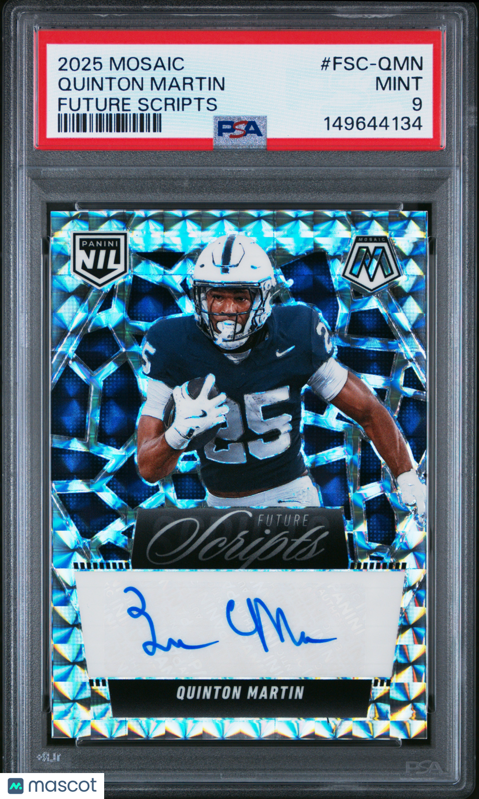 2025 Panini Mosaic Future Scripts Quinton Martin #FSC-QMN PSA 9