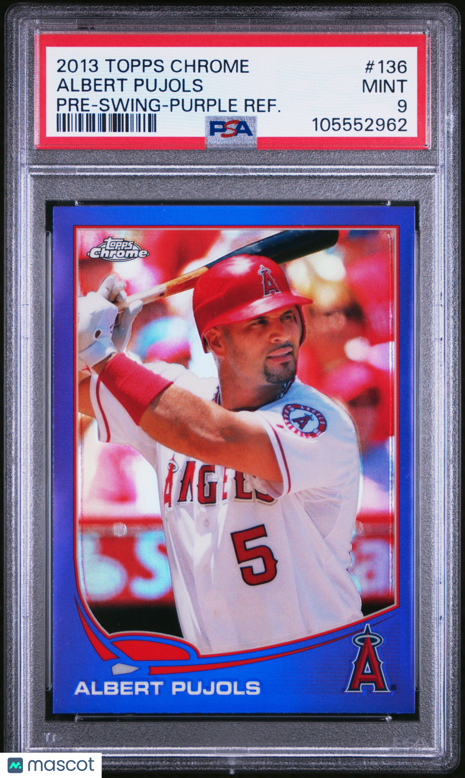 2013 Topps Chrome Albert Pujols Purple Refractor #136 PSA 9