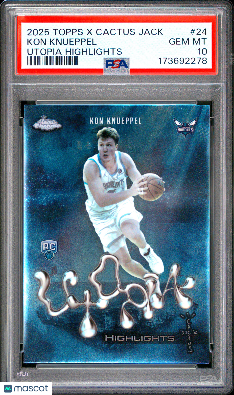 2025 Topps Chrome X Cactus Jack Utopia Highlights Kon Knueppel #24 PSA 10