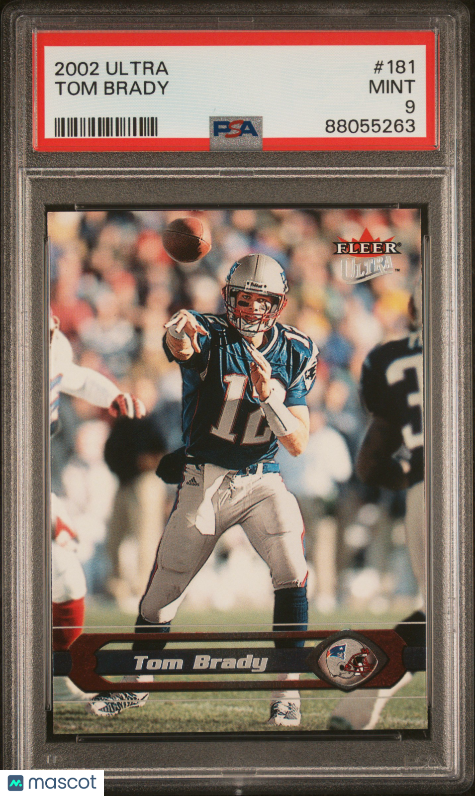 2002 Fleer Ultra Tom Brady #181 PSA 9 New England Patriots