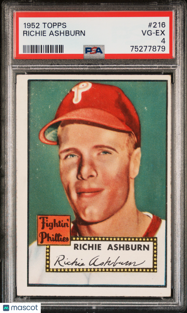 1952 Topps Richie Ashburn #216 PSA 4 Baseball