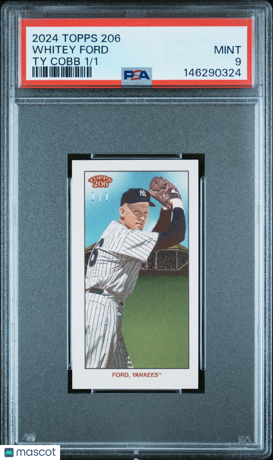 2024 Topps 206 Whitey Ford Ty Cobb 1/1 PSA 9 MINT New York Yankees
