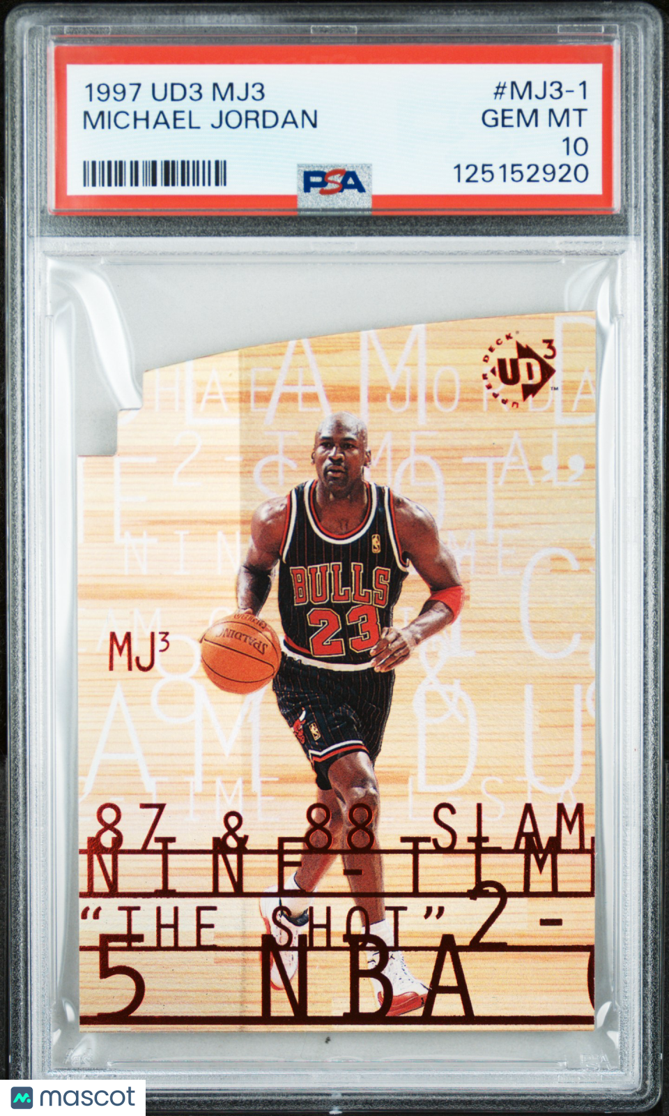 1997 Ud3 MJ3 Michael Jordan #MJ3-1 PSA 10 GEM MINT Chicago Bulls