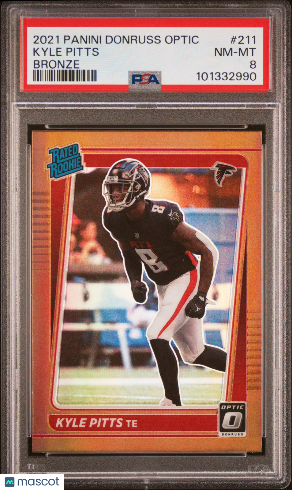 2021 Panini Donruss Optic Kyle Pitts Bronze #211 PSA 8