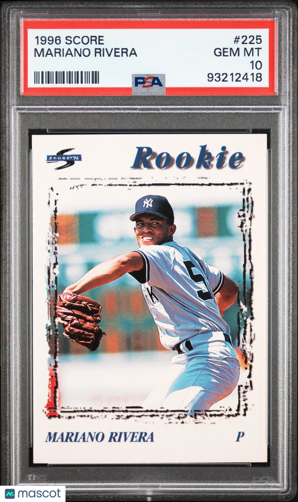 1996 Score Mariano Rivera #225 PSA 10