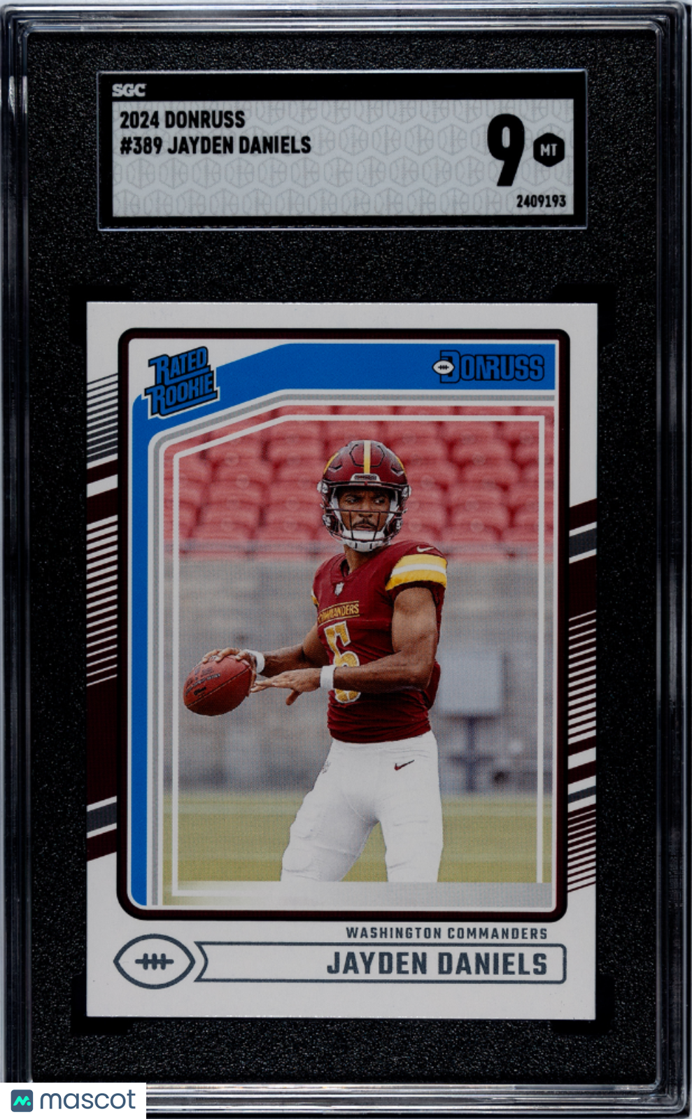 2024 Donruss Jayden Daniels Rookie #389 SGC 9 Washington Commanders