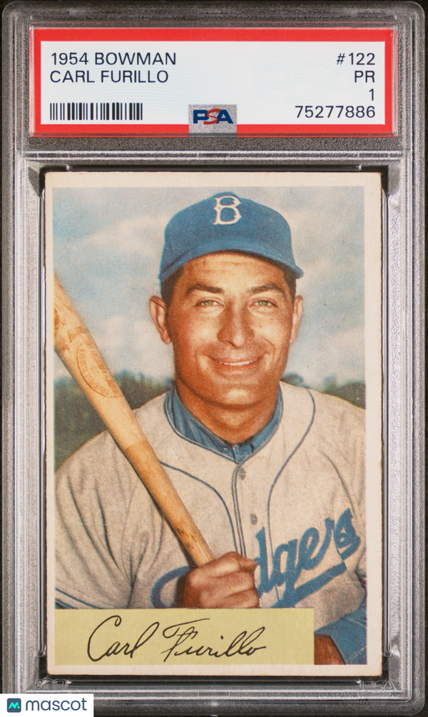 1954 Bowman Carl Furillo #122 PSA 1 Baseball