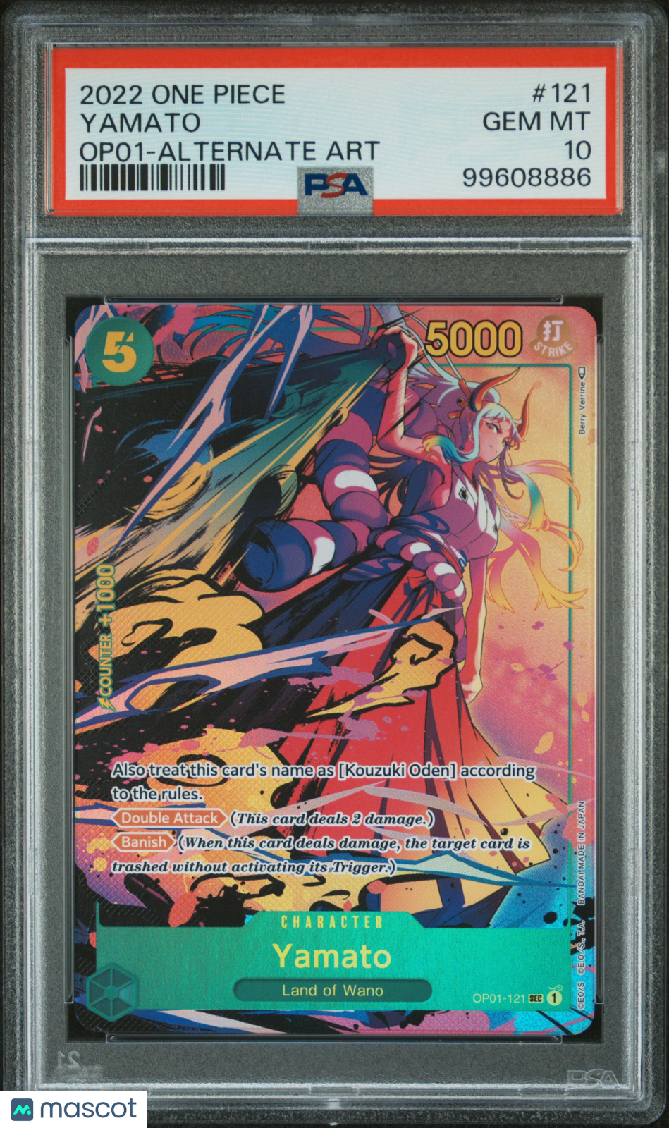 2022 One Piece Op01-Romance Dawn Yamato #121 Alternate Art PSA 10