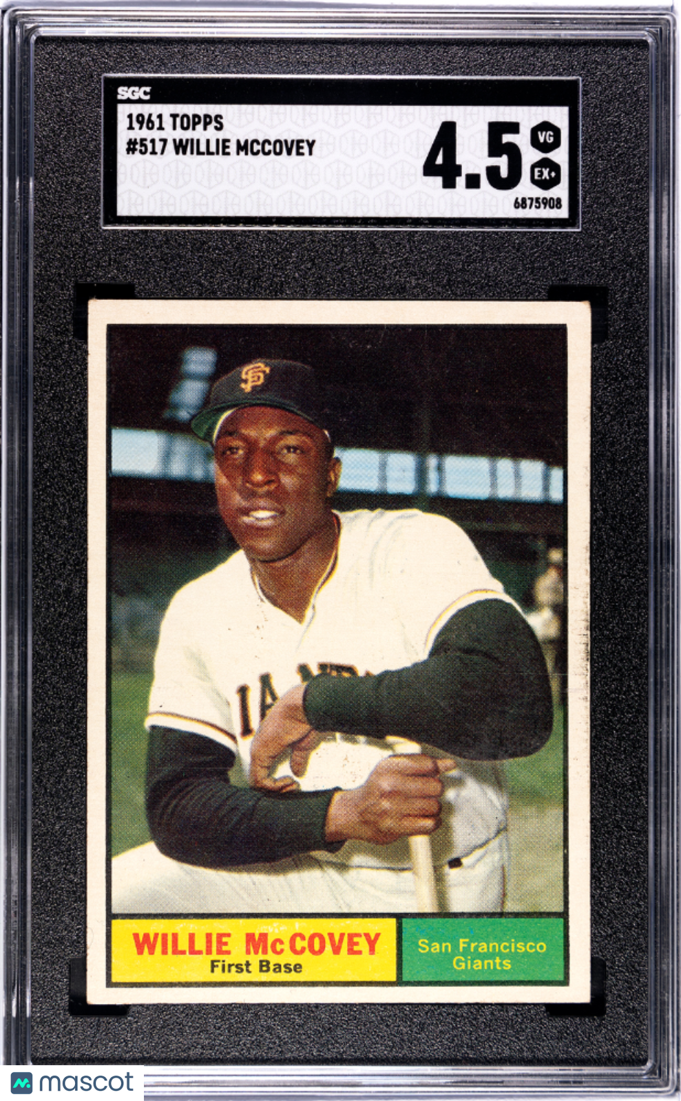 1961 Topps Willie Mccovey #517 SGC 4.5 San Francisco Giants